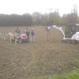Invested in a mini digger to plant the big vineyard instead of planting by hand.